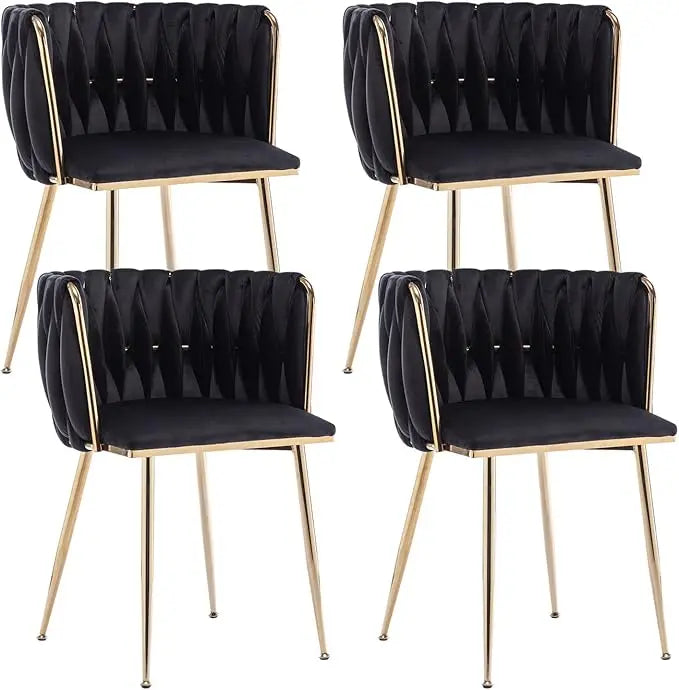 Set of 4 Velvet Dining Chairs