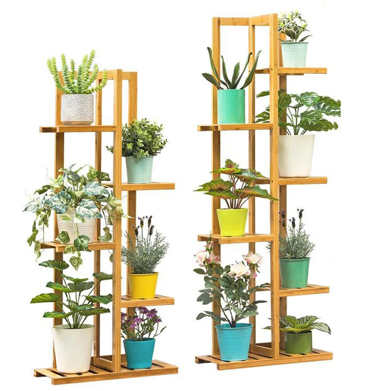 Bamboo 5 tier or 6 Tier Plant Stands