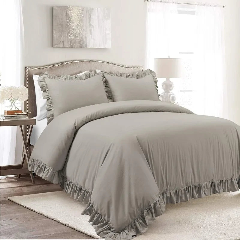 Ruffled Comforter Set With Shams