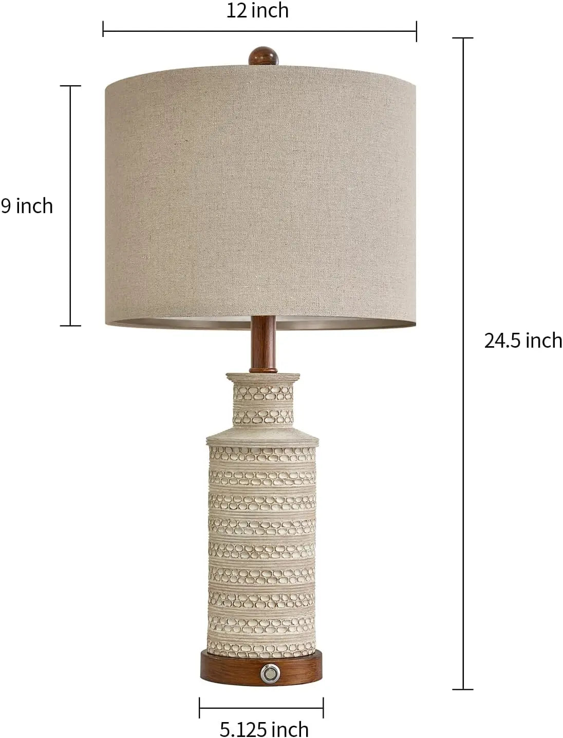 Farmhouse Table Lamp Set of 2