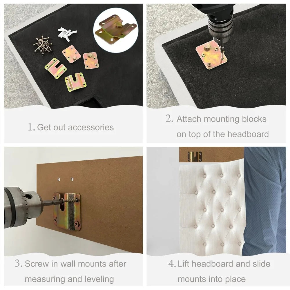 Upholstered Tufted Button Queen/Full Headboard