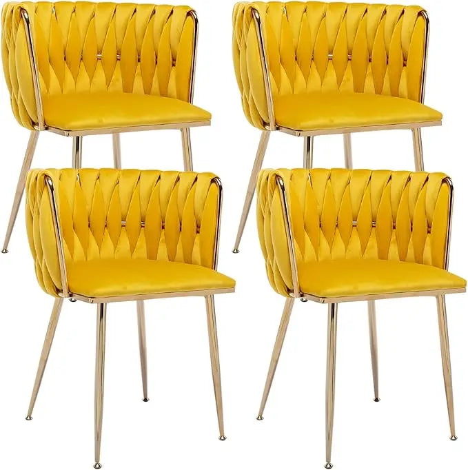 Set of 4 Velvet Dining Chairs