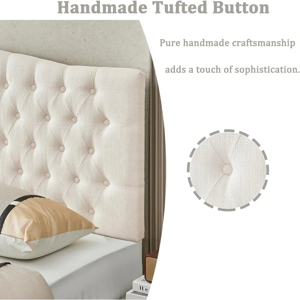 Upholstered Tufted Button Queen/Full Headboard