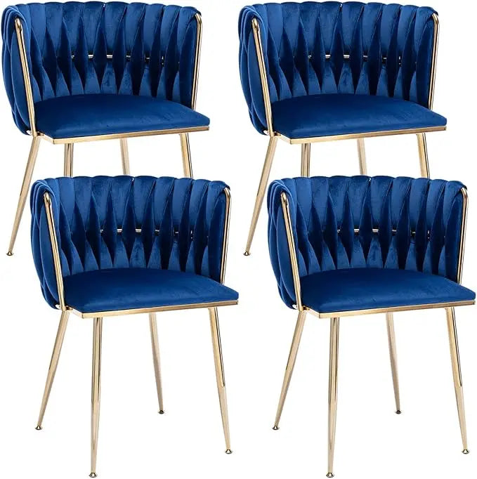 Set of 4 Velvet Dining Chairs