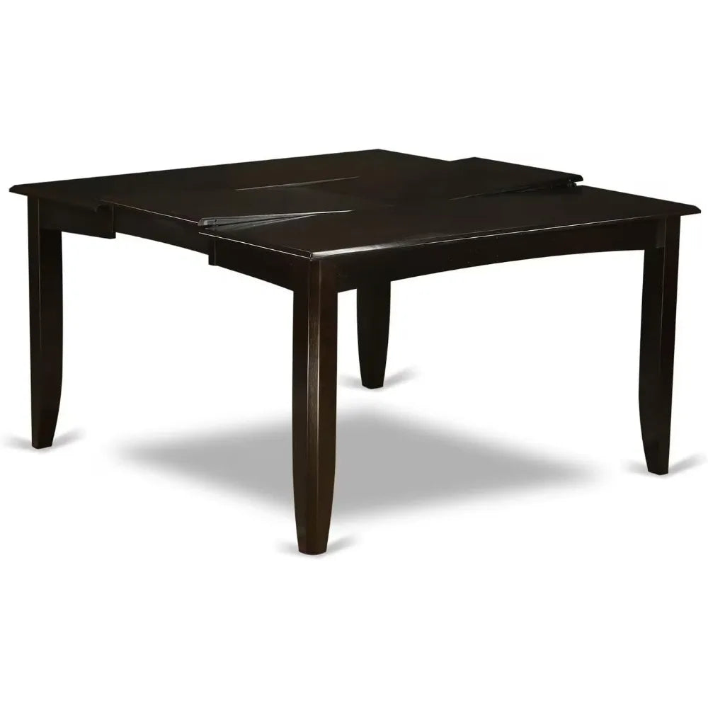 9 Piece Modern Dining Table Set Includes a Square Wooden Table with Butterfly Leaf and 8 Kitchen Dining Chairs