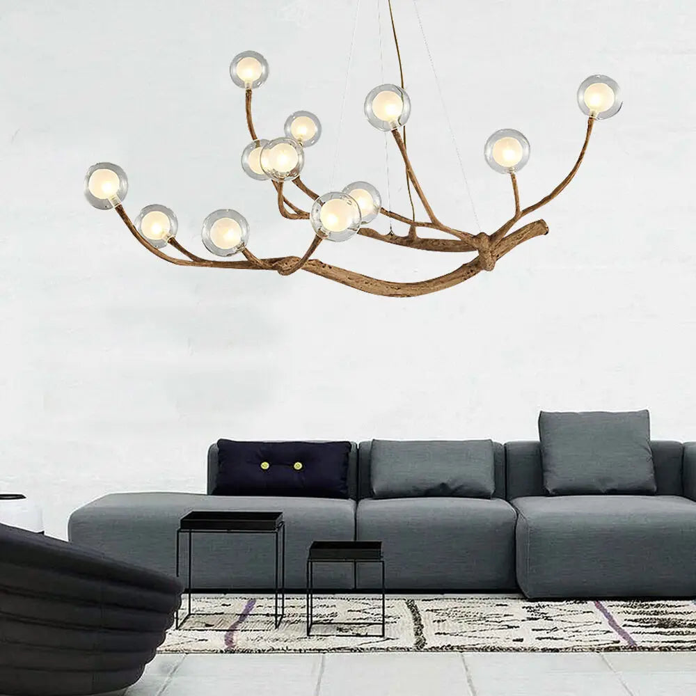 Wood Branch Hanging Lamp
