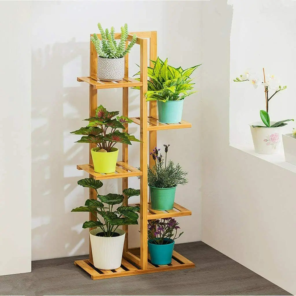 Bamboo 5 tier or 6 Tier Plant Stands