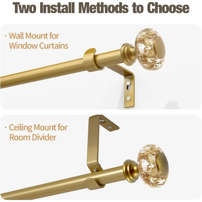 1 " Adjustable Acrylic Drapery Rod