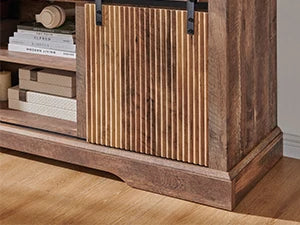 Fluted Waveform Panel designed Entertainment Center Fits up to 75 " TV
