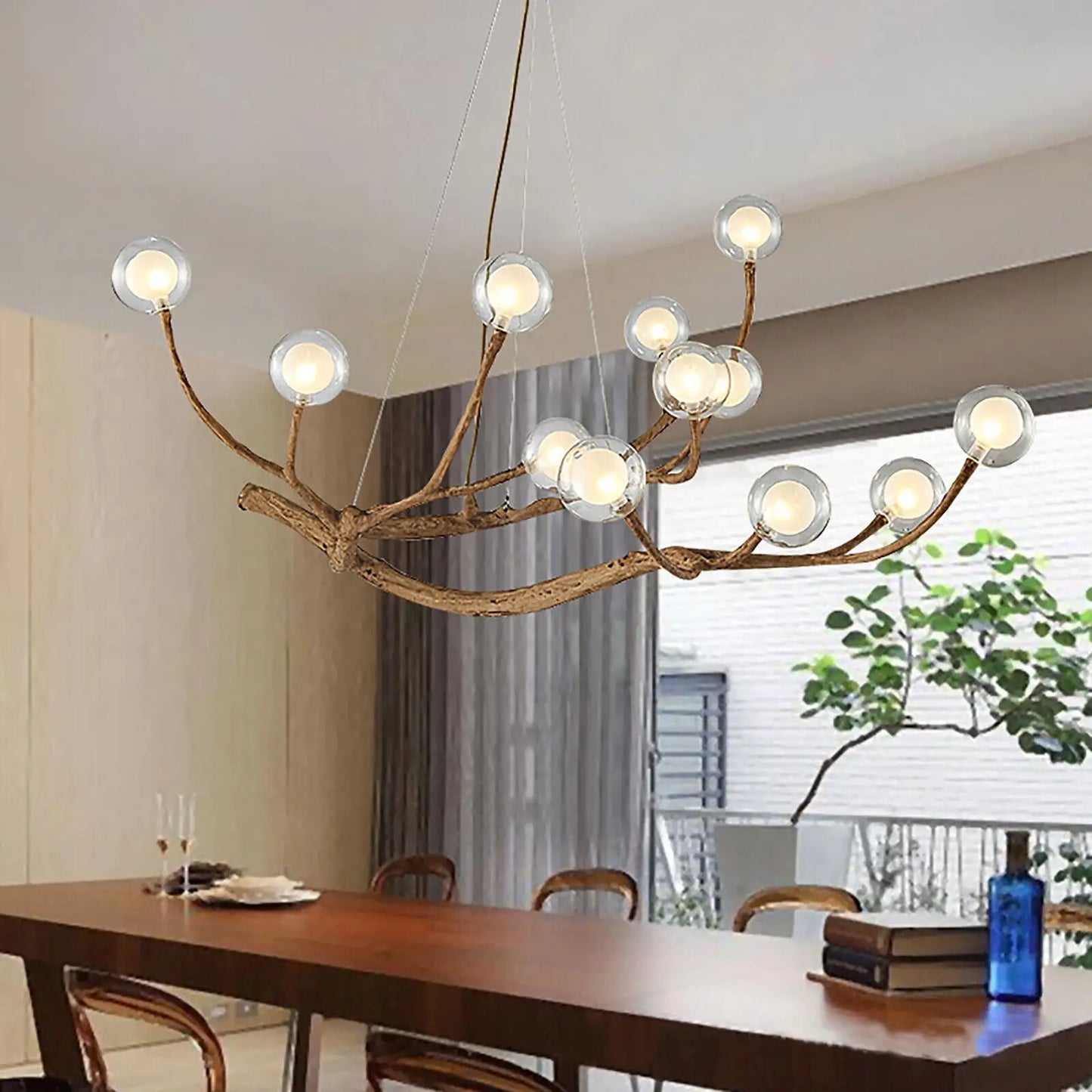 Wood Branch Hanging Lamp