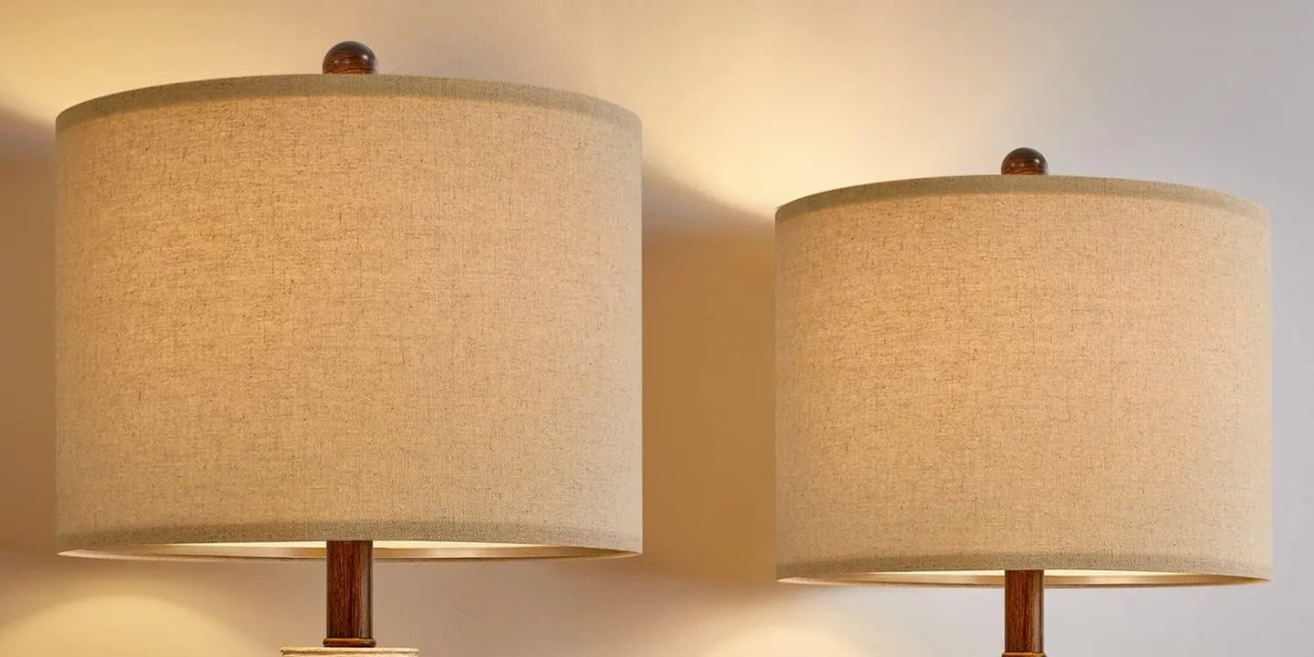 Farmhouse Table Lamp Set of 2