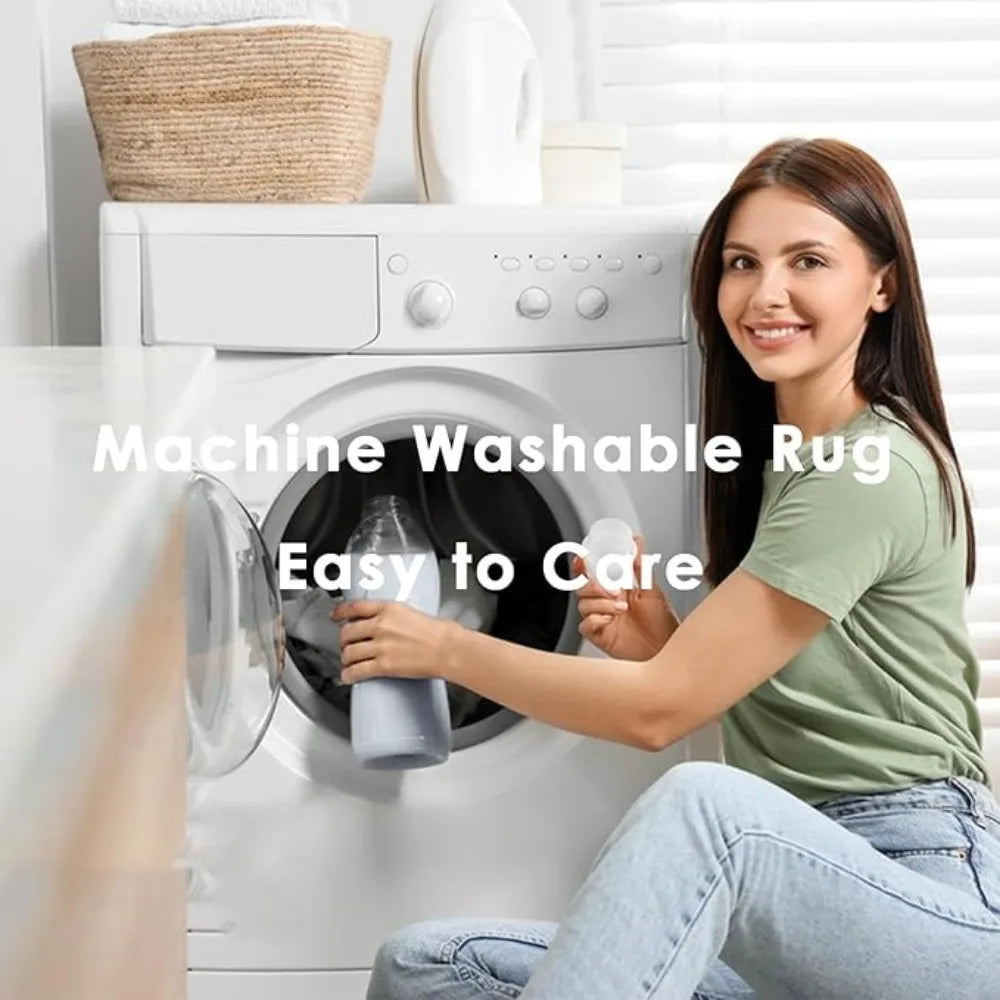 Non Slip and Machine Washable Vintage Designed Rug