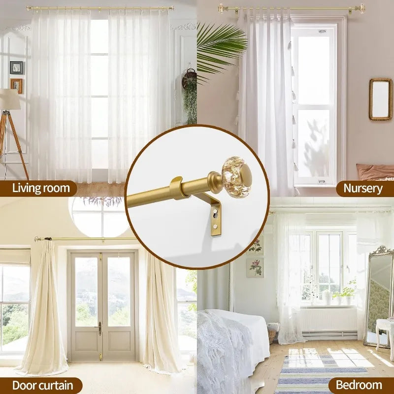 1 " Adjustable Acrylic Drapery Rod