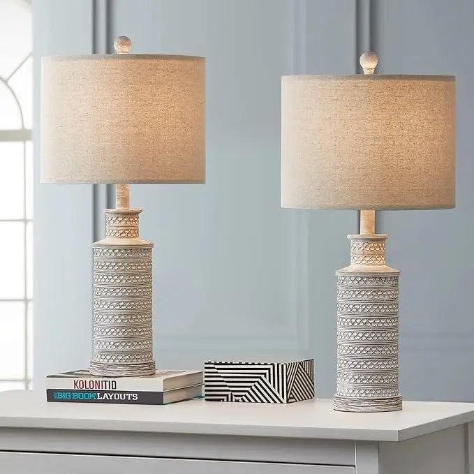 Farmhouse Table Lamp Set of 2