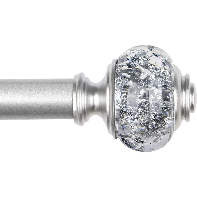 Silver 1" Curtain Rod