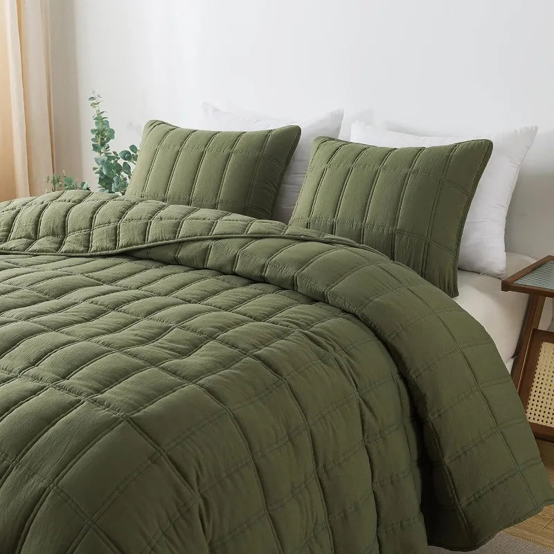 King Size Bedspread Coverlet Set with Pillow Shams