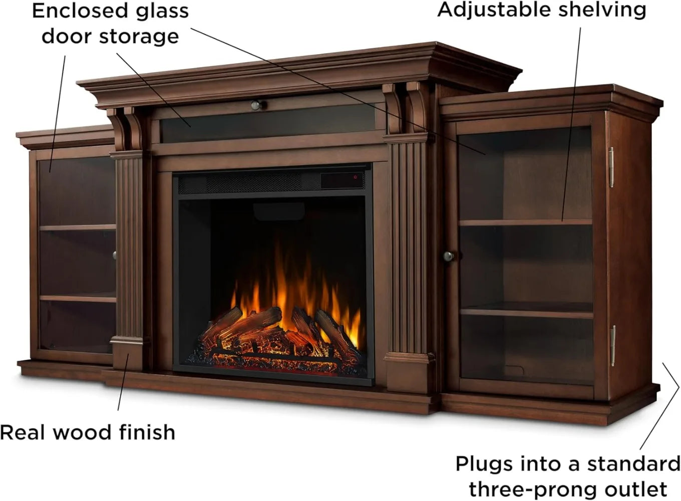 Electric Fireplace and Entertainment Center