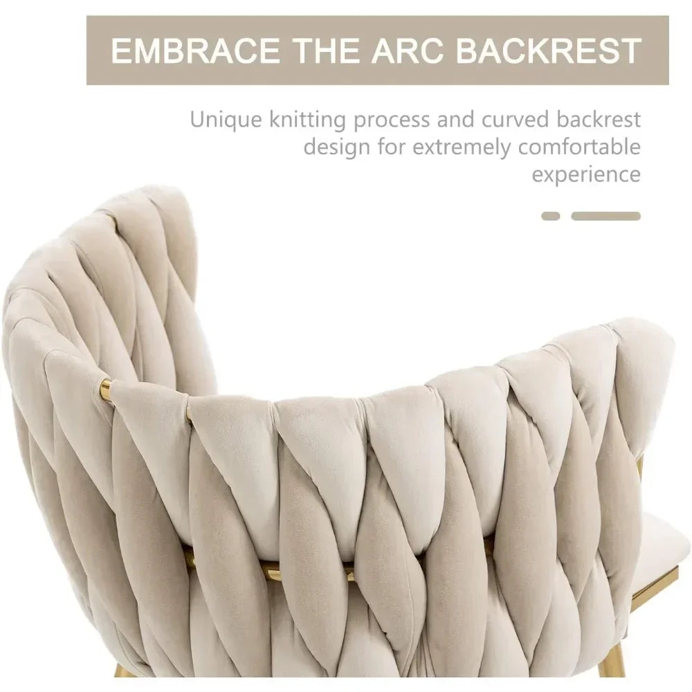 Set of 4 Velvet Dining Chairs