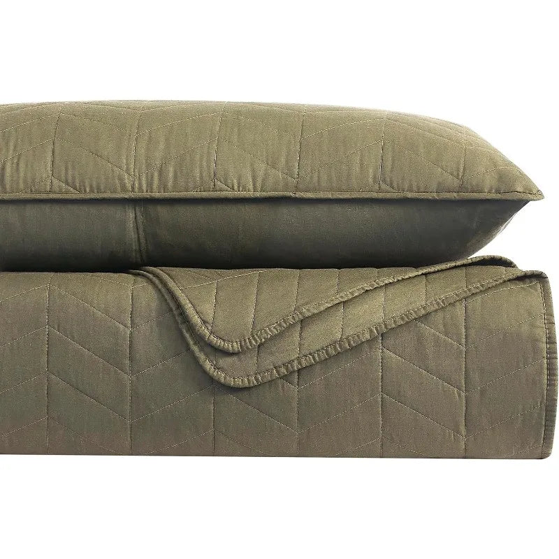 King Size Bedspread Coverlet Set with Pillow Shams