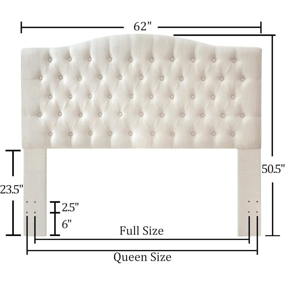 Upholstered Tufted Button Queen/Full Headboard