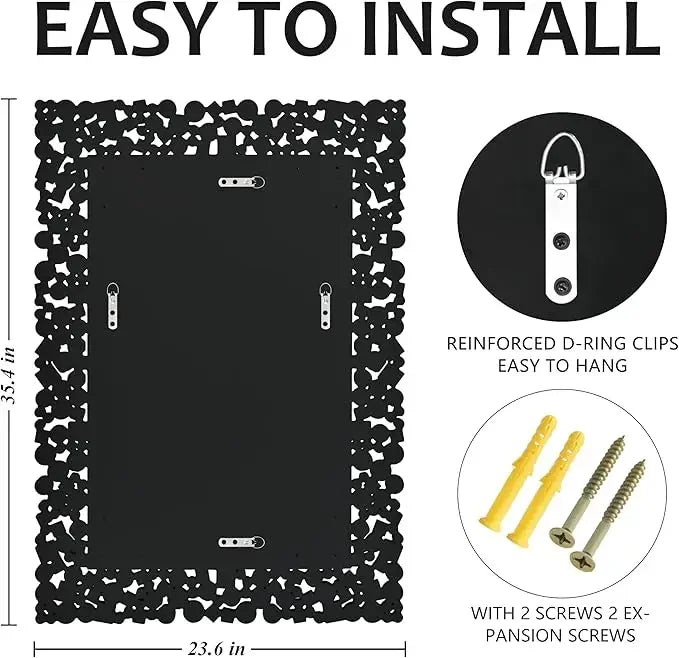 Gorgeous Luxury Wall Mirrors, Rectangular or Round