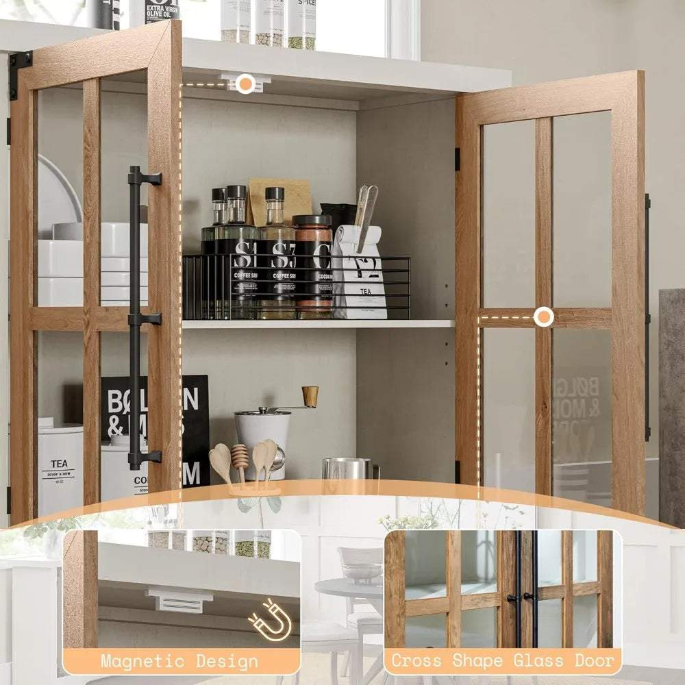 Modern Farmhouse 63" Buffet with Storage