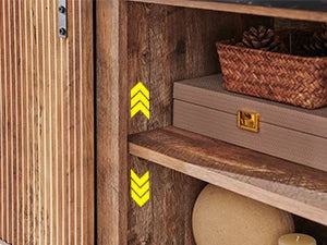 Fluted Waveform Panel designed Entertainment Center Fits up to 75 " TV