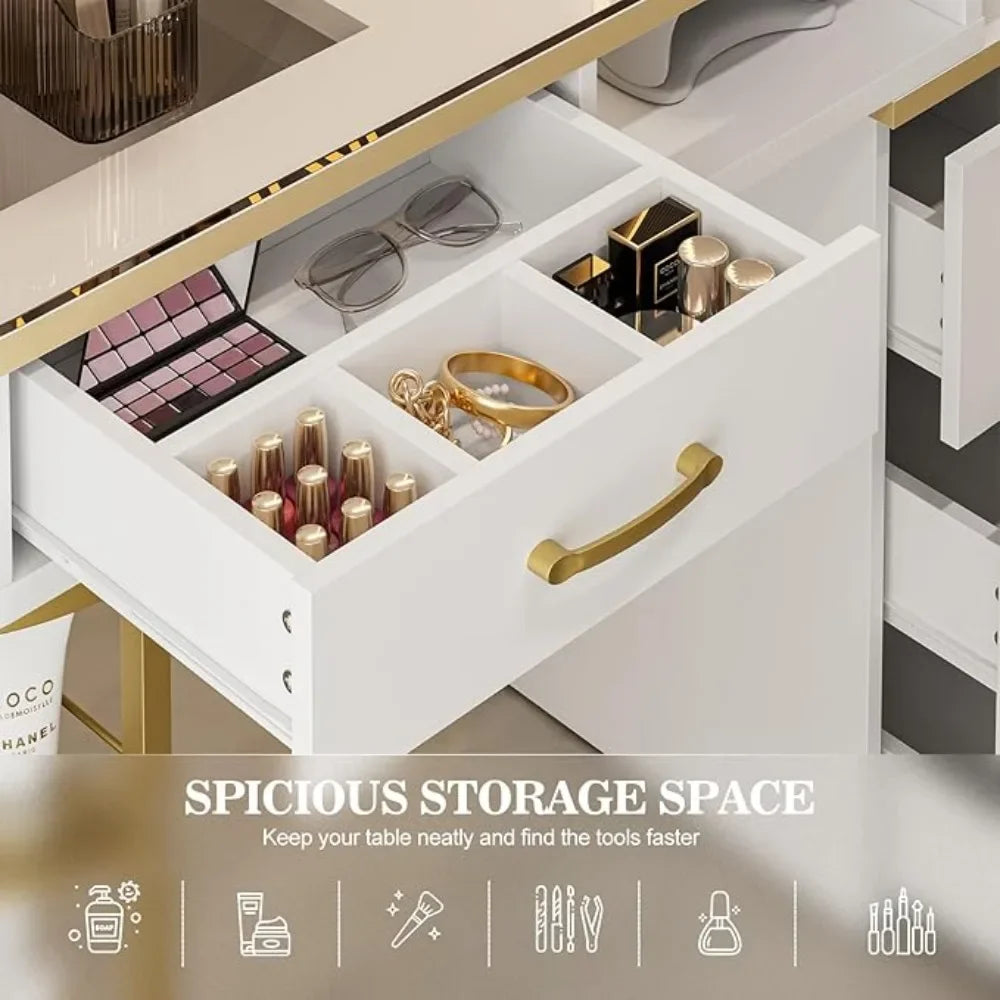 Professional Salon Workstation with Anti Acetone Finish and Includes Wrist Pad