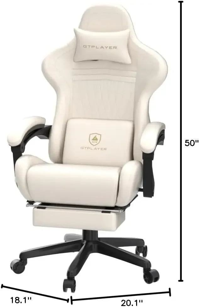 Reclining High Back Ergonomic Gaming or Computer Chair, with Footrest