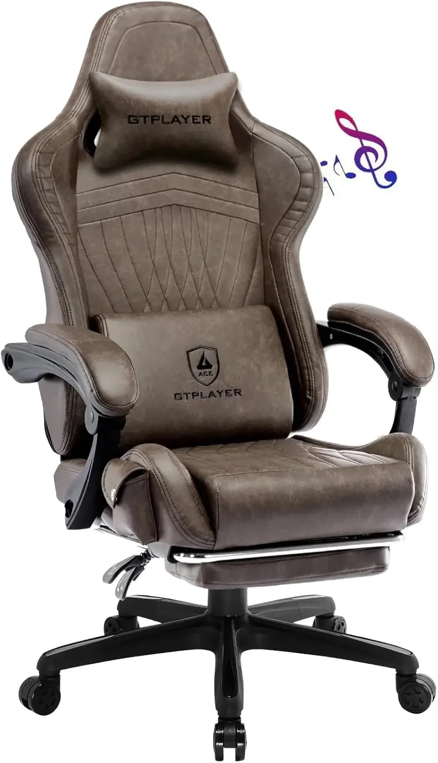 Reclining High Back Ergonomic Gaming or Computer Chair, with Footrest