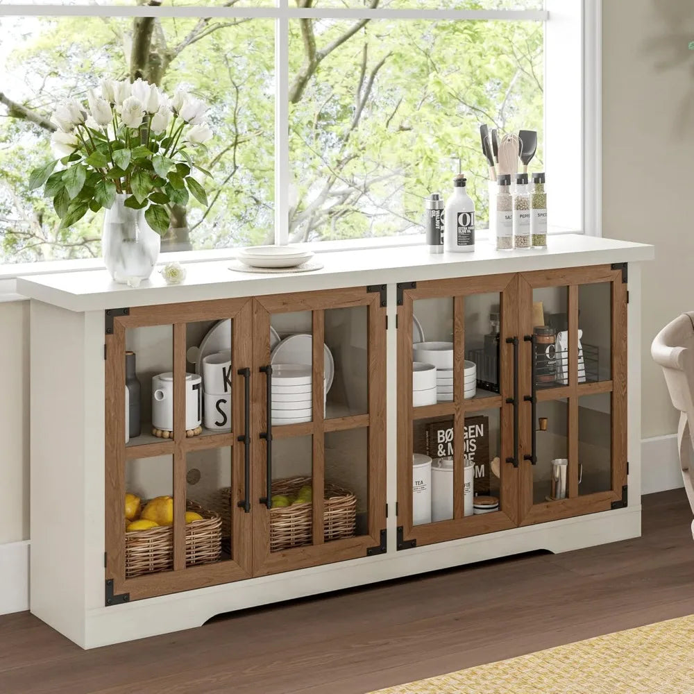 Modern Farmhouse 63" Buffet with Storage