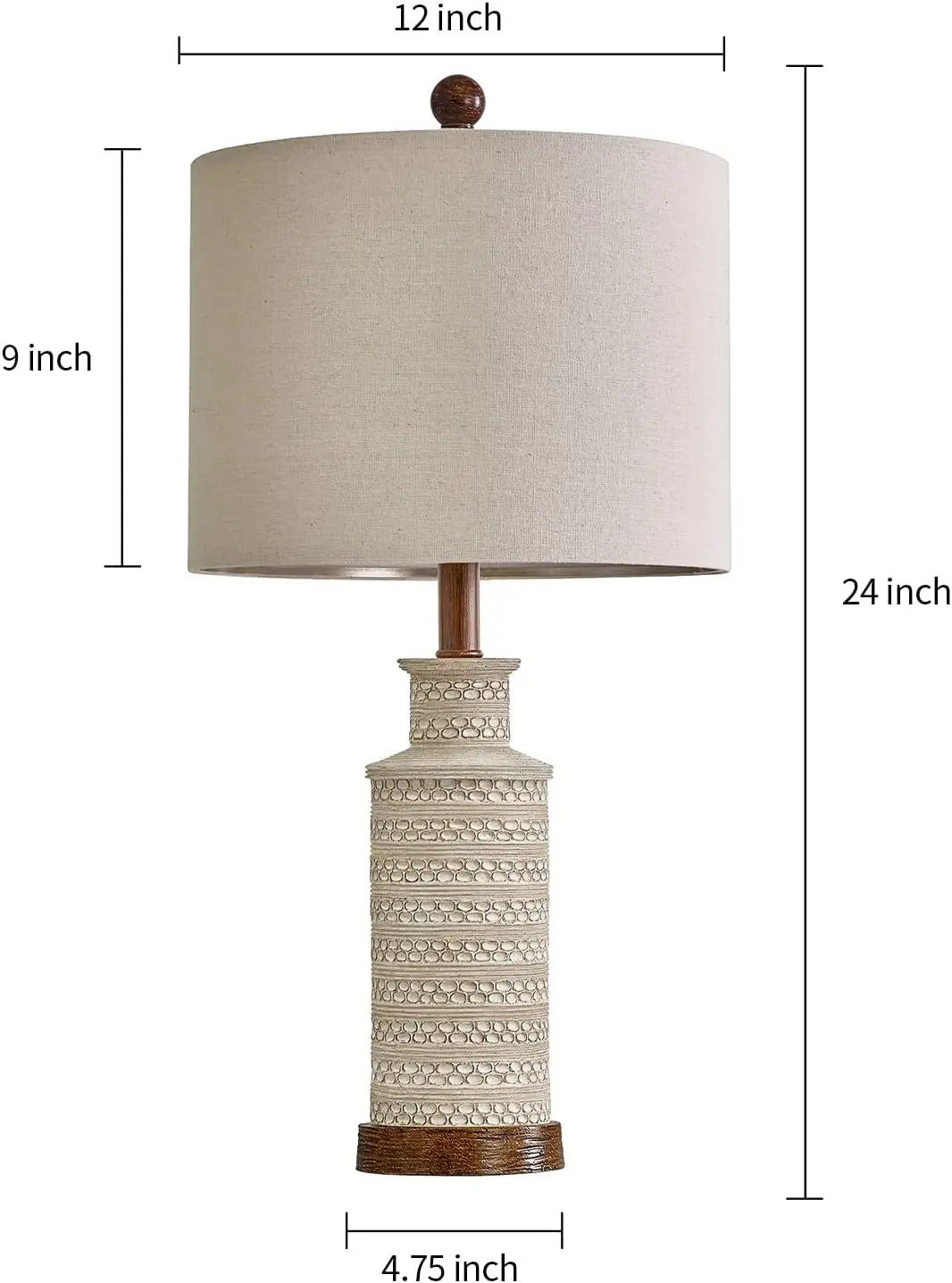 Farmhouse Table Lamp Set of 2