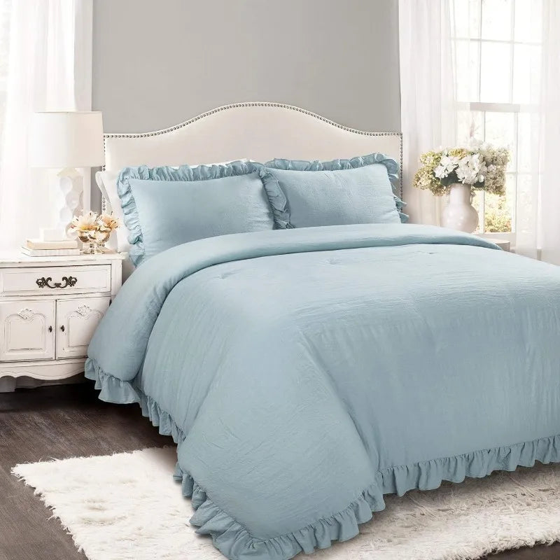 Ruffled Comforter Set With Shams