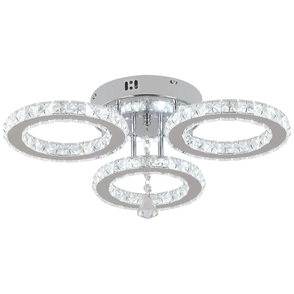 Modern Crystal Chandelier with Remote