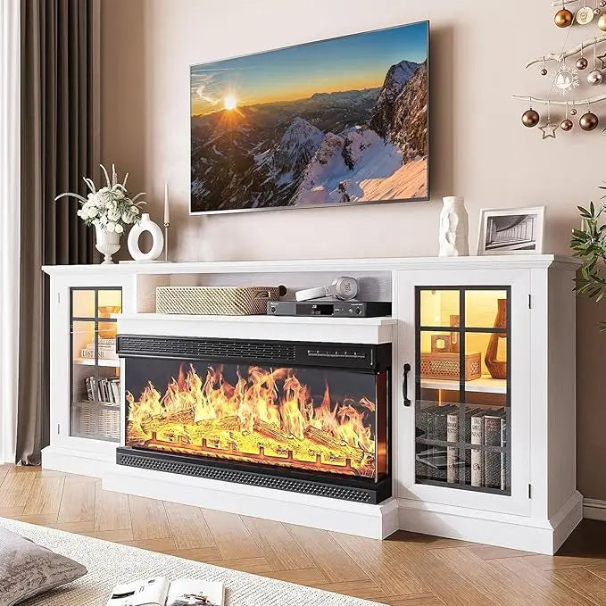 59'' Entertainment Console with Electric Fireplace, fits up to 65 in TV