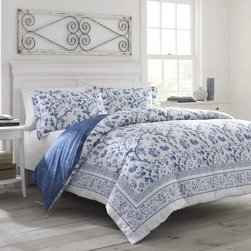 Reversible Duvet Cover Set with Matching Shams