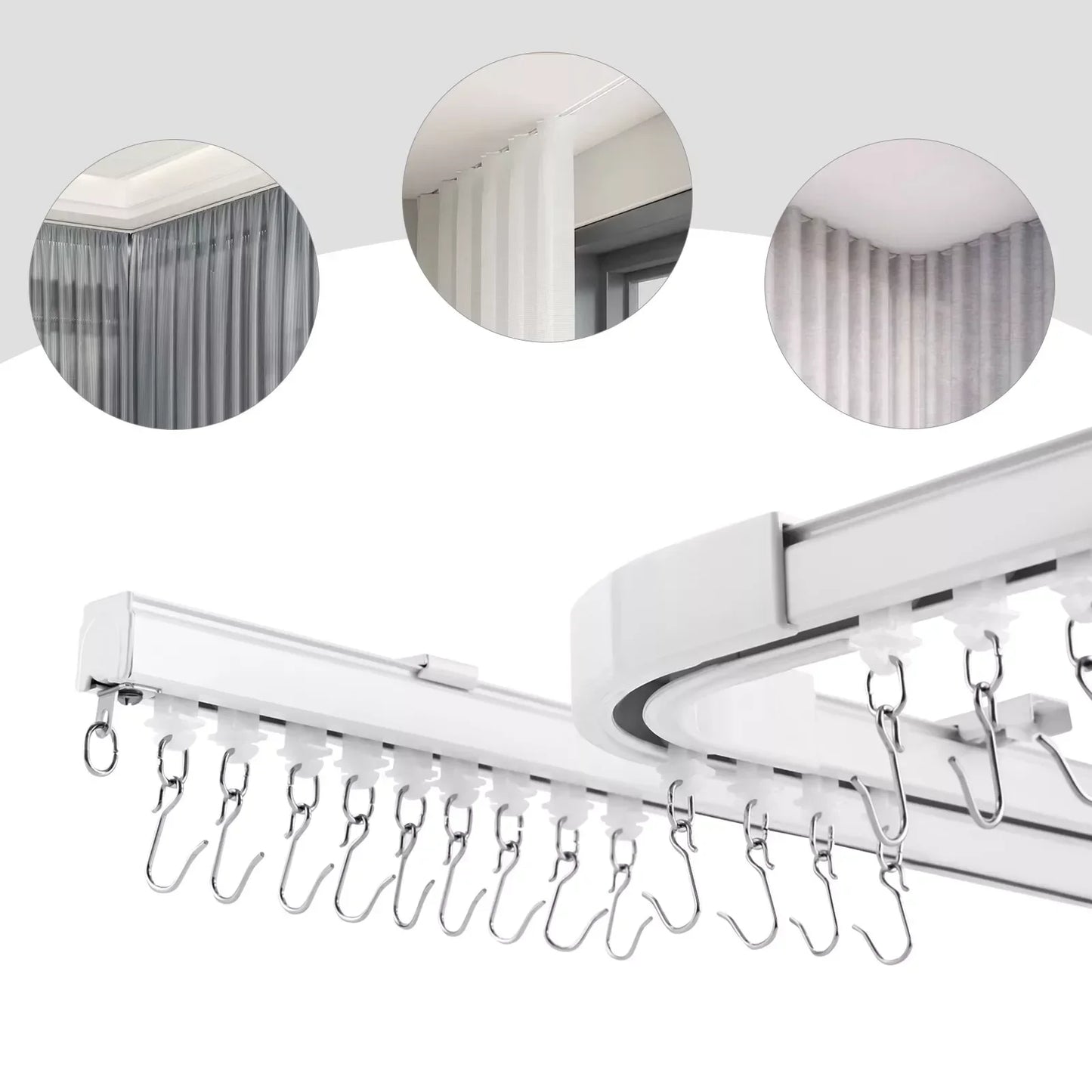 Heavy Duty Curtain Rail Set