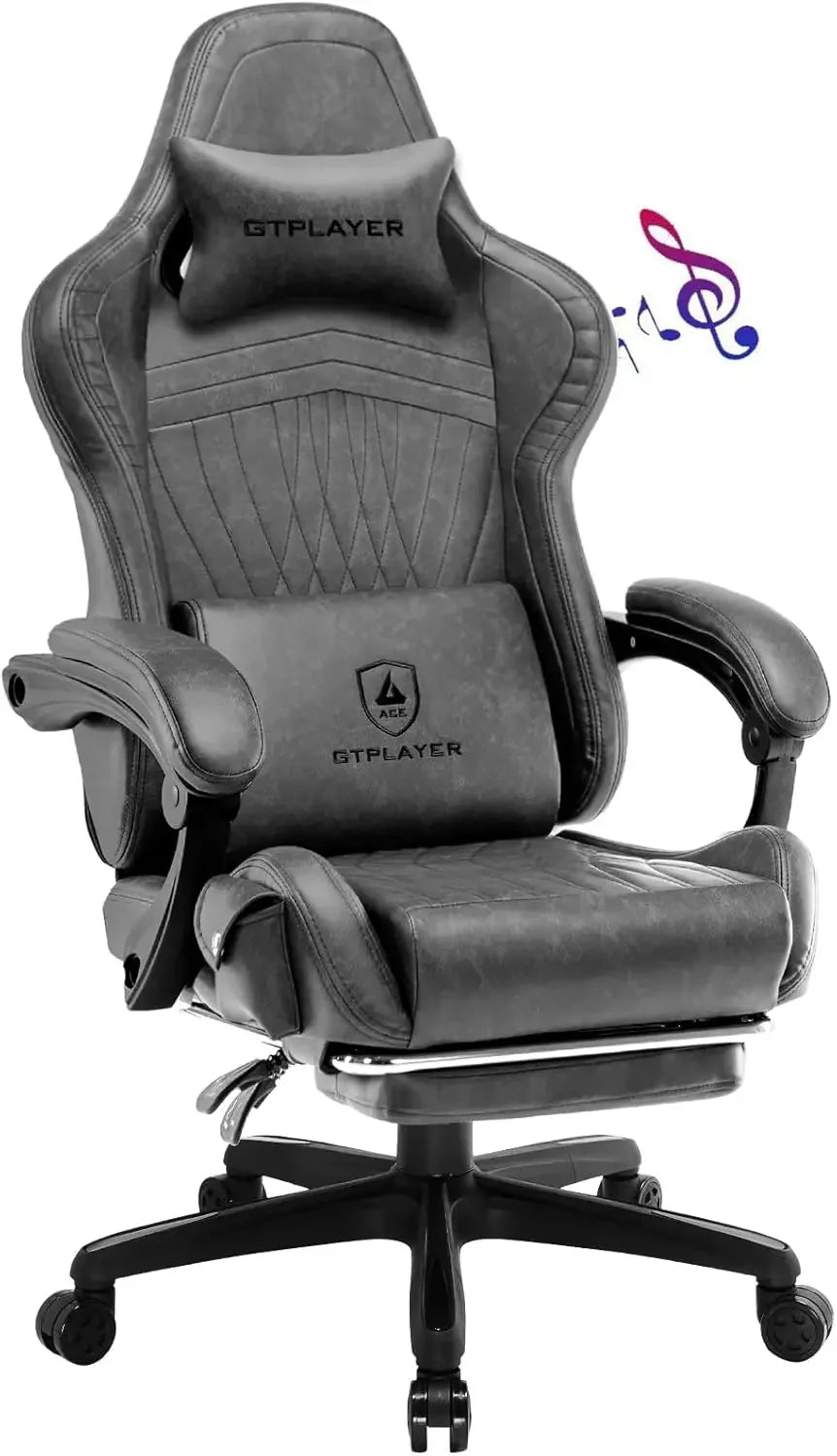 Reclining High Back Ergonomic Gaming or Computer Chair, with Footrest