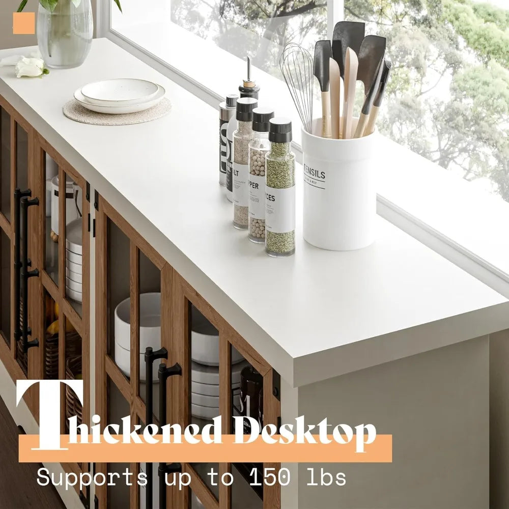 Modern Farmhouse 63" Buffet with Storage