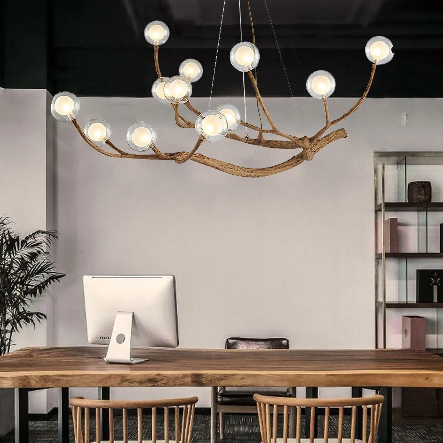 Wood Branch Hanging Lamp